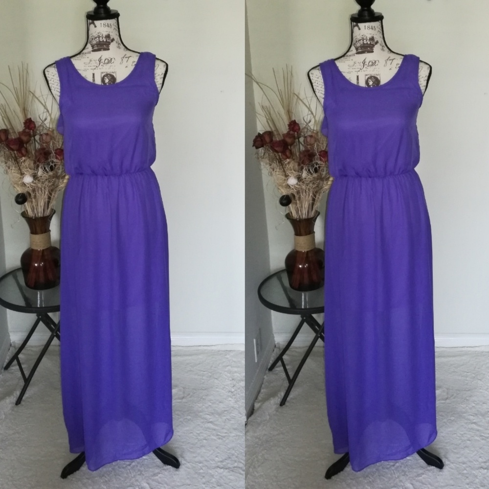 Purple Mini w/sheer full-length Maxi 😍